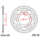 Звезда задняя (ведомая),(сталь) JT 10.45