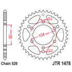 Звезда задняя (ведомая),(сталь) JT 1478.40