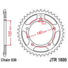 Звезда задняя (ведомая),(сталь) JT 1800.40