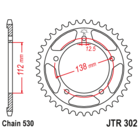 Звезда задняя (ведомая),(сталь) JT 302.41