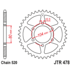 Звезда задняя (ведомая),(сталь) JT 478.45
