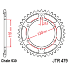 Звезда задняя (ведомая),(сталь) JT 479.42