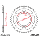 Звезда задняя (ведомая),(сталь) JT 486.42