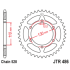 Звезда задняя (ведомая),(сталь) JT 486.45