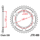 Звезда задняя (ведомая),(сталь) JT 499.43