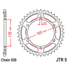 Звезда задняя (ведомая),(сталь) JT 5.47