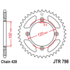 Звезда задняя (ведомая),(сталь) JT 798.47