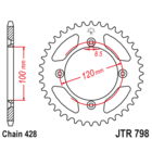 Звезда задняя (ведомая),(сталь) JT 798.48