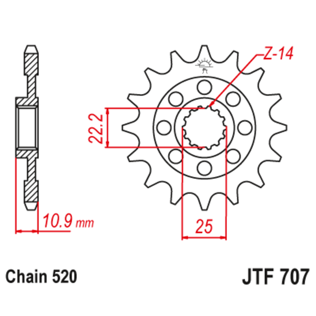 JT Звезда ведущая , JT 707.15