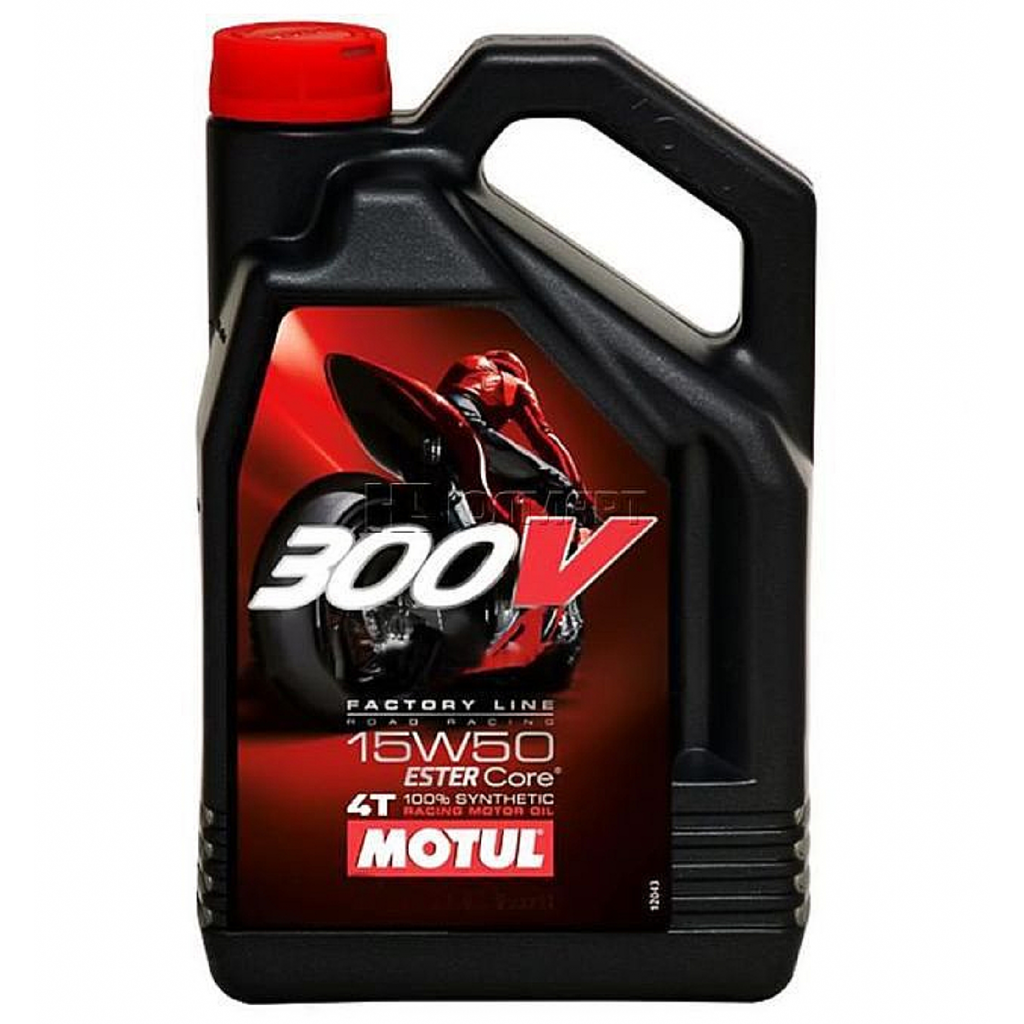 MOTUL Масло моторное MOTUL 300V 15W-50 4Т, 4 л. (104129)