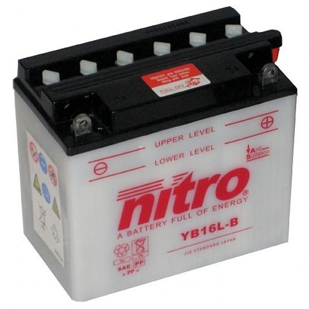 Nitro Аккумулятор Nitro YB16L-BN, 12V, AGM