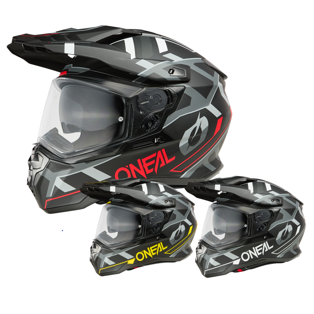 ONEAL Шлем кроссовый со стеклом ONEAL D-SRS Square V25, мат.