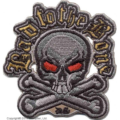 Нашивки Bad to the bone.Череп плохой до костей.