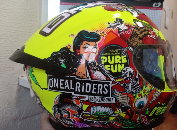 Шлем интеграл O'NEAL Challenger Crank, скол козырька заднего воздухозаборника