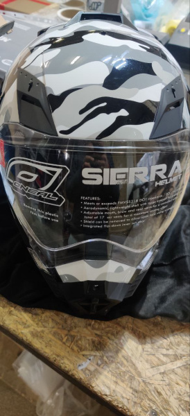 Шлем кроссовый со стеклом Sierra Adventure SNIPER XL, без козырька 