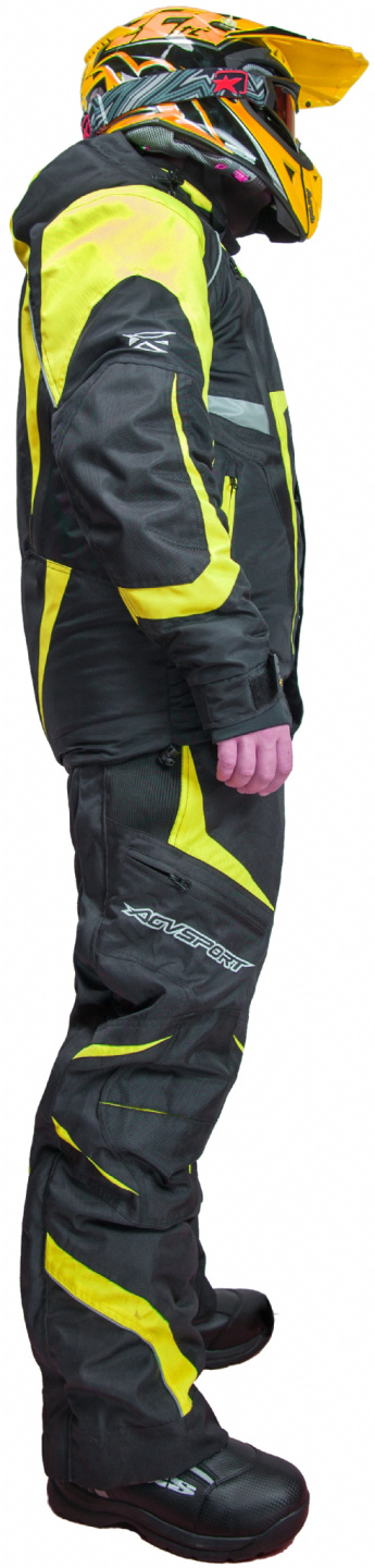 Куртка снегоходная AGVSPORT Arctic II, мужской(ие) (черный/желтый, L)