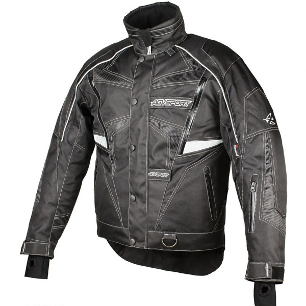 Снегоходная куртка AGVSPORT Arctic, мужской(ие) (черный, XS)