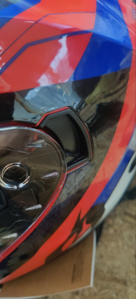 Шлем интеграл O'NEAL Challenger EXO red/blue V.25, глянец, красный/синий, M, отломан рычаг 