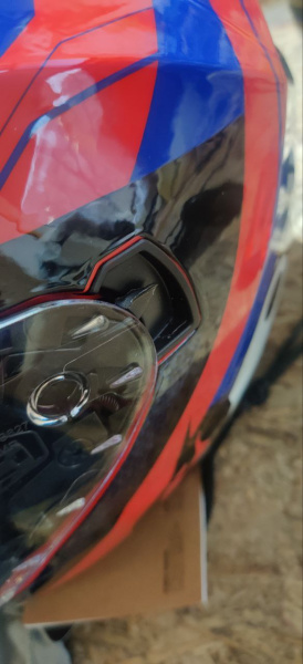 Шлем интеграл O'NEAL Challenger EXO red/blue V.25, глянец, красный/синий, M, отломан рычаг 