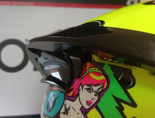 Шлем интеграл O'NEAL Challenger Crank, скол козырька заднего воздухозаборника