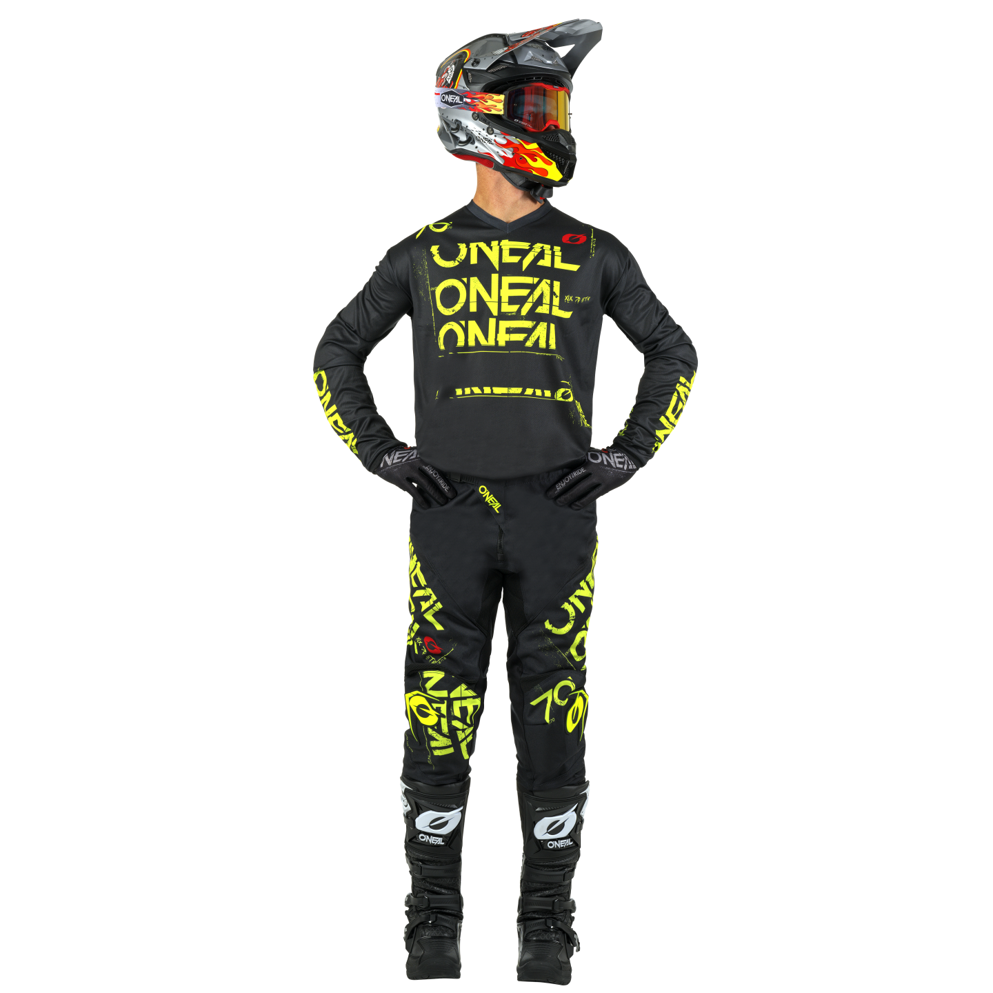 Штаны кросс-эндуро O'NEAL Element Static V.25, мужской(ие) (черный/желтый, 30/46)