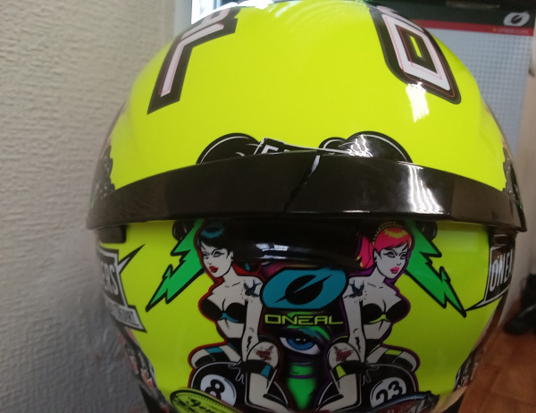 Шлем интеграл O'NEAL Challenger Crank, скол козырька заднего воздухозаборника