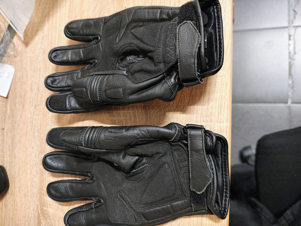 Перчатки мотоциклетные MOTEQ Ganter перфорация, черный, L, дефект шва. складки