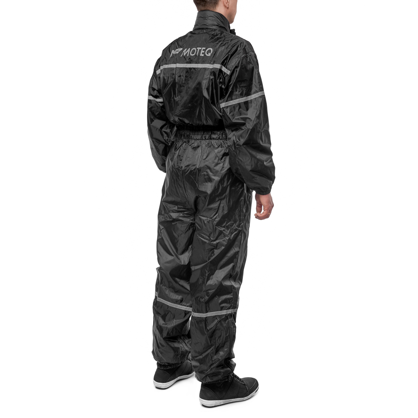 Дождевик слитный (комбинезон), MOTEQ BUBLLE DOG (Черный, XS)