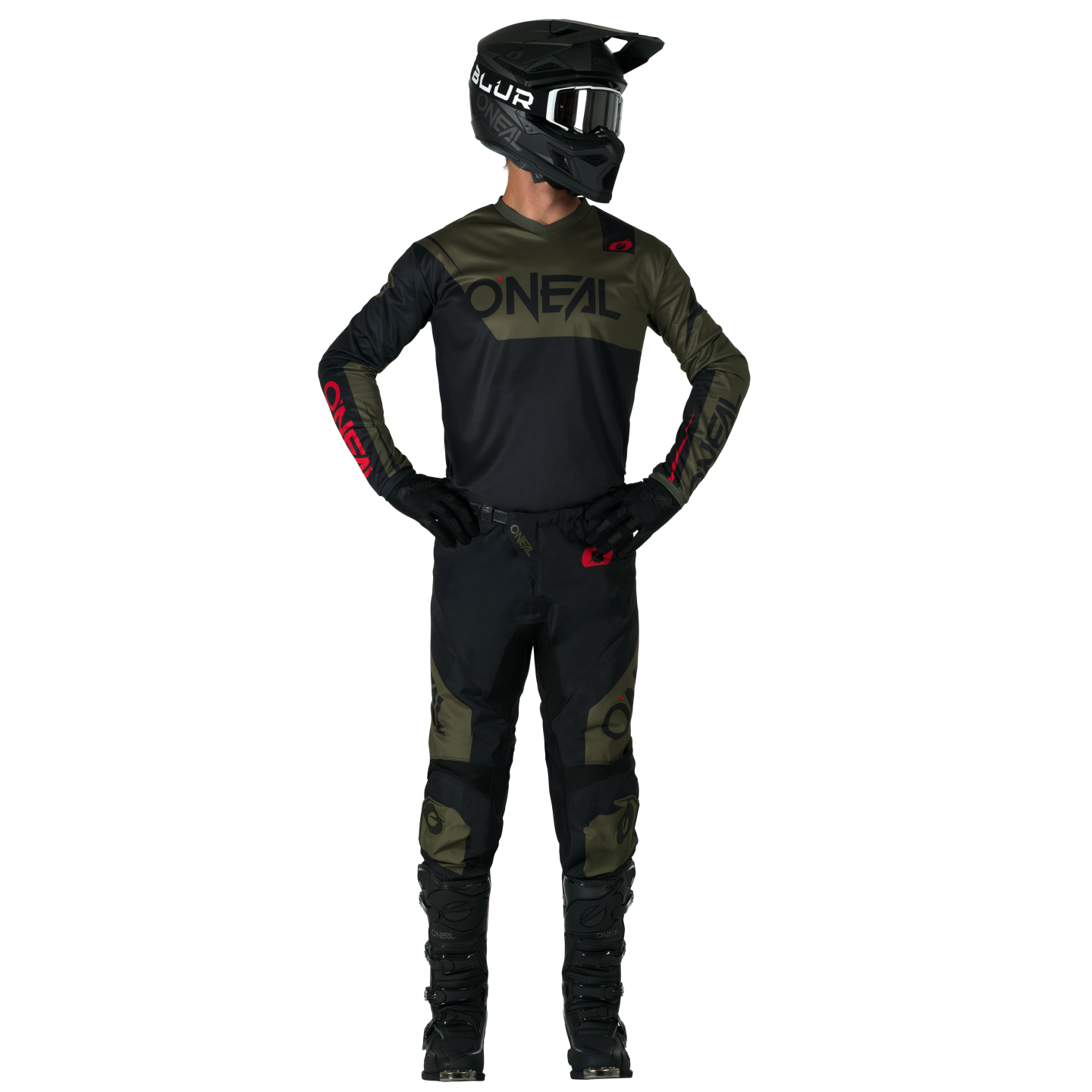 Мотоджерси O'NEAL Element Racewear, мужской(ие) (зеленый/черный, XXL)
