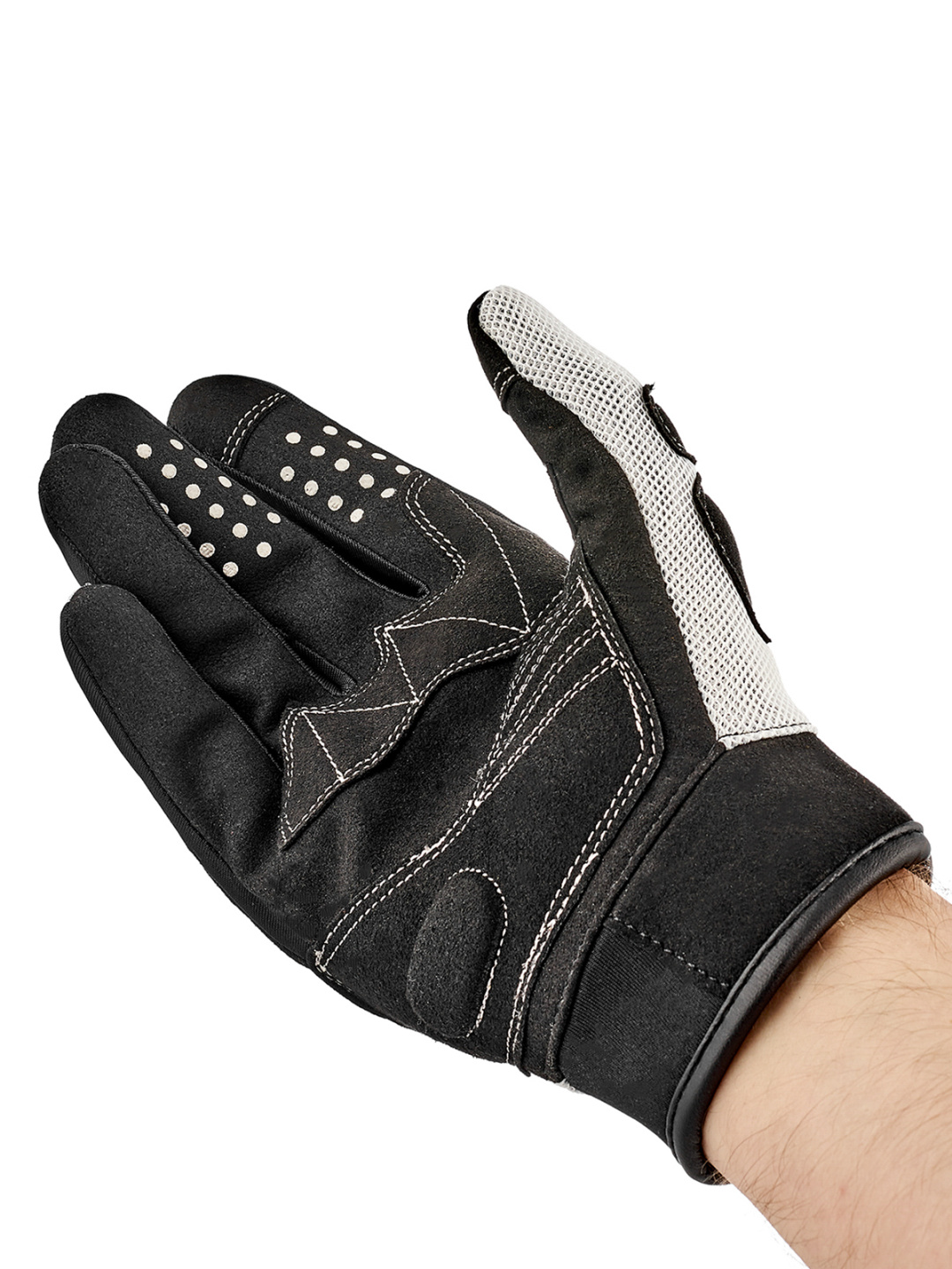 Перчатки мотоциклетные MOTEQ Twist 2.1 сетка, мужской(ие) (белый/черный, XXL)