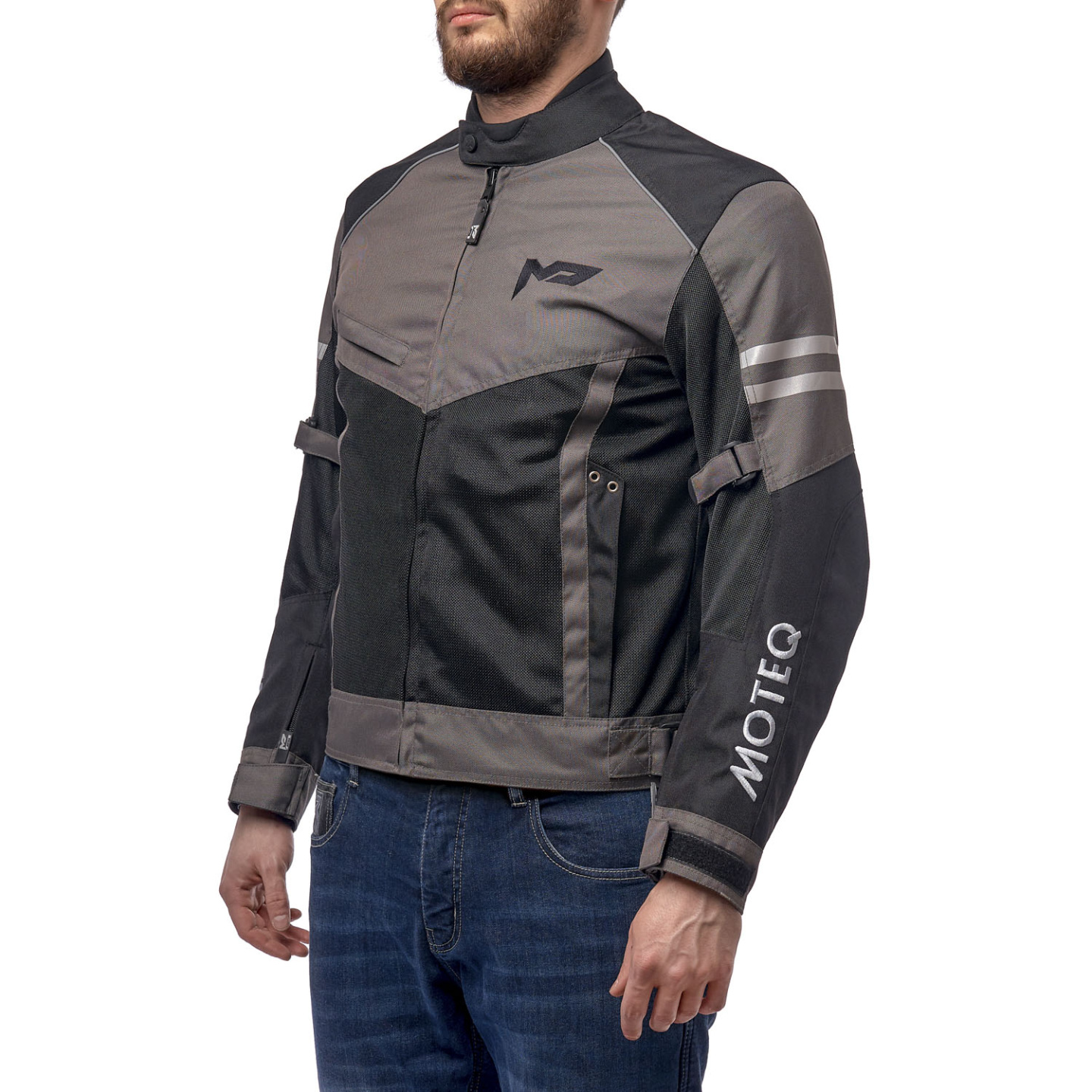 Куртка текстильная  MOTEQ AIRFLOW, мужской(ие) (черный/серый, XXXL)