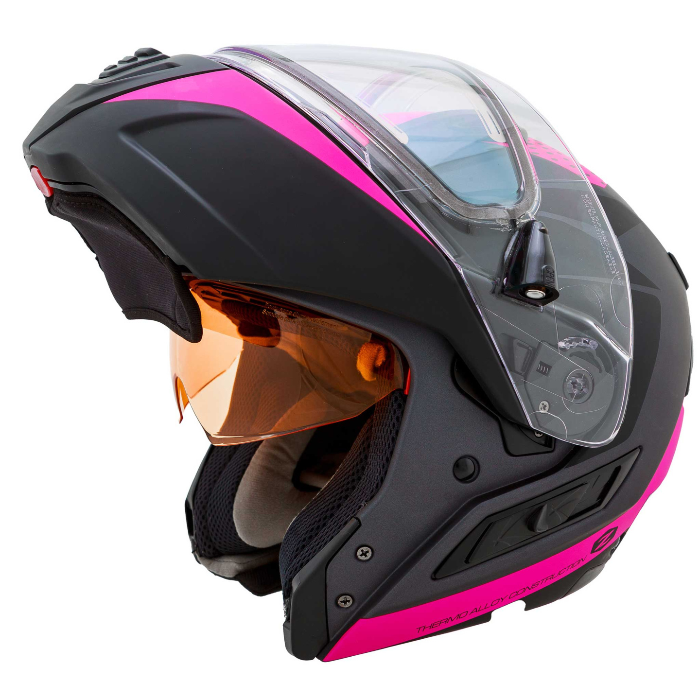 Шлем снегоходный ZOX Condor Parkway, стекло с электроподогревом, мат. (розовый/черный, XS)