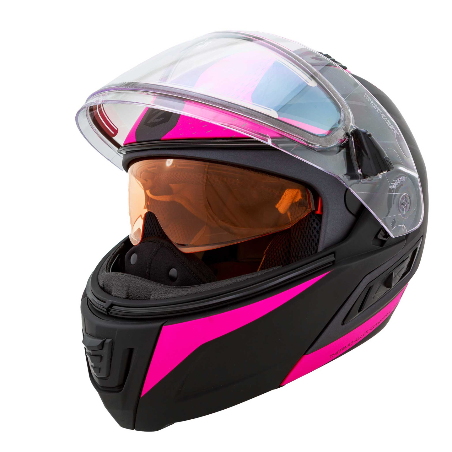 Шлем снегоходный ZOX Condor Parkway, стекло с электроподогревом, мат. (розовый/черный, XS)