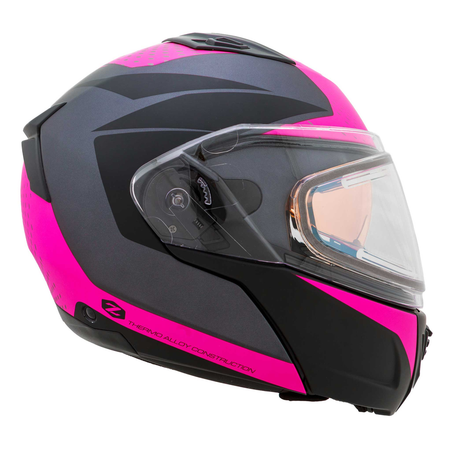 Шлем снегоходный ZOX Condor Parkway, стекло с электроподогревом, мат. (розовый/черный, XS)