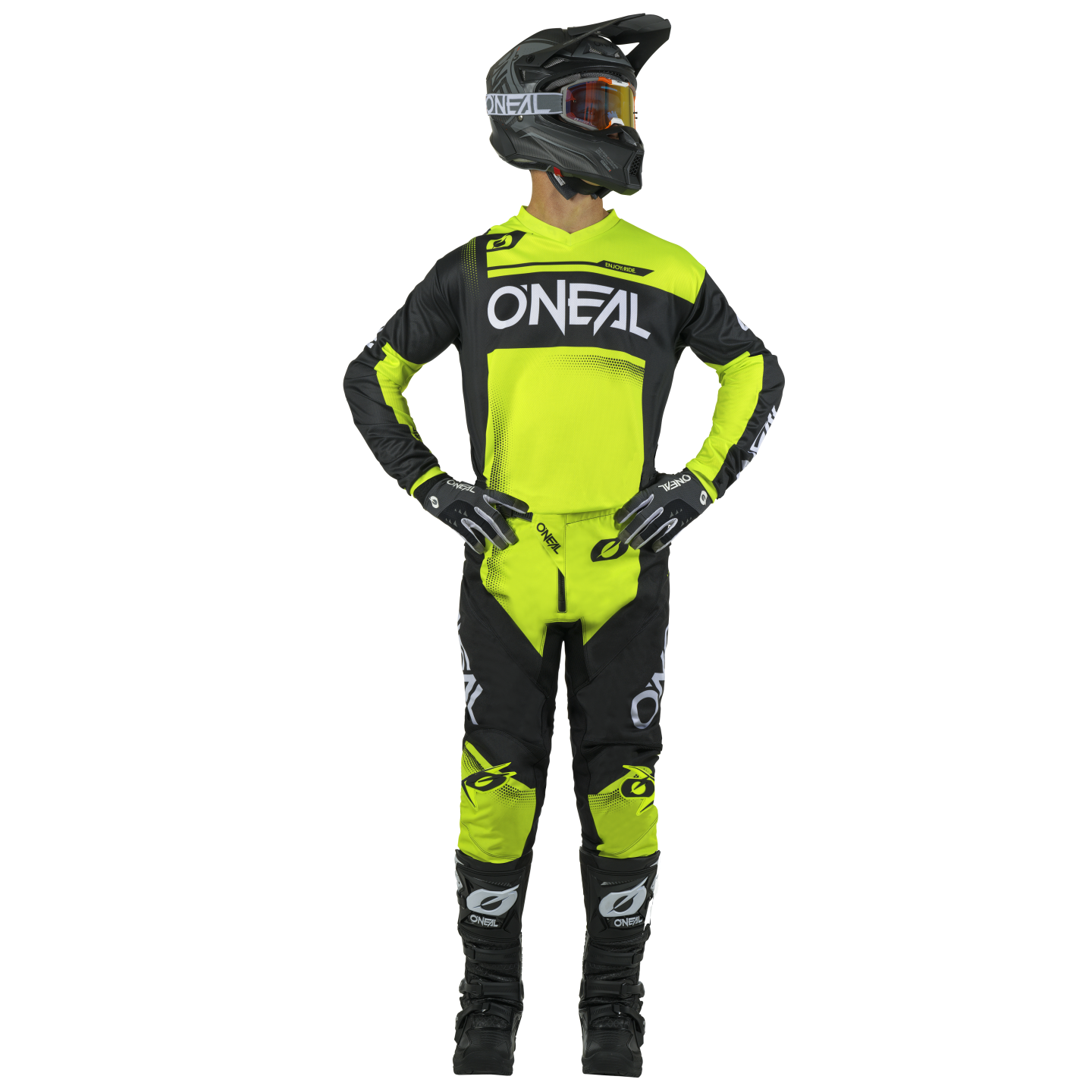 Штаны кросс-эндуро O'NEAL Element Racewear V.25, мужской(ие) (черный/желтый, 32/48)