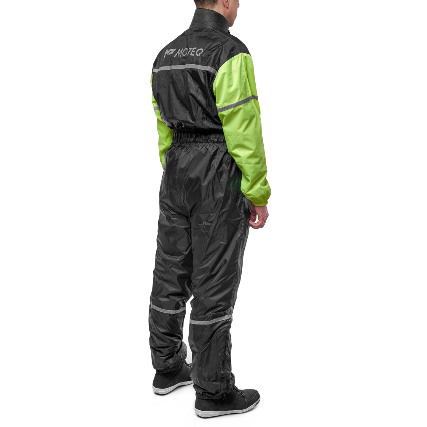 Дождевик слитный (комбинезон), MOTEQ BUBLLE DOG (черный/желтый, XS)