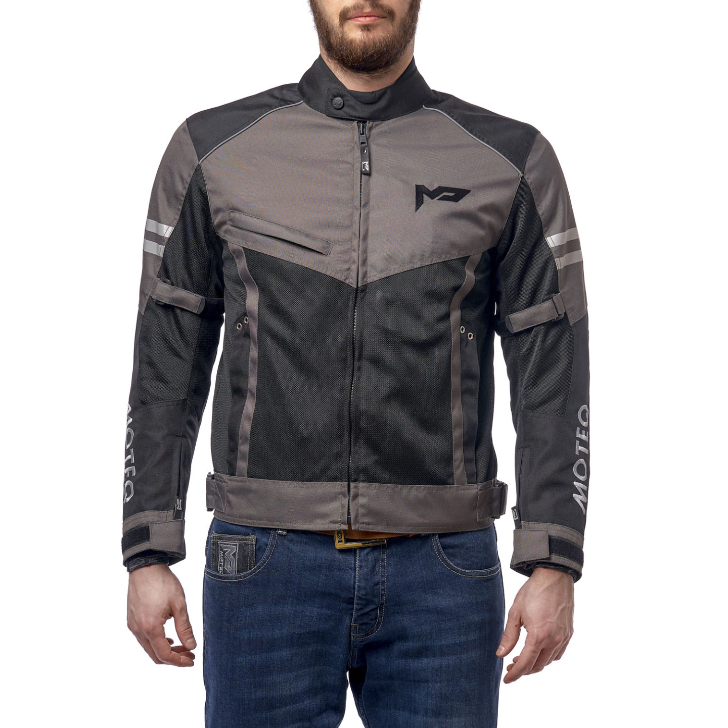 Куртка текстильная  MOTEQ AIRFLOW, мужской(ие) (черный/серый, XXXL)