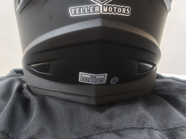 Мотошлем кроссовый Teller motors, черный матовый, размер М